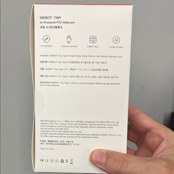 OBSBOT Tiny AI Powered PTZ webcam - Picture 2 of 2